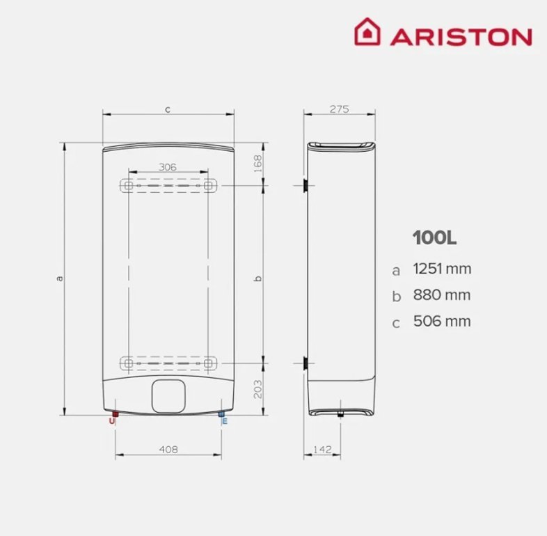 Ariston Velis Wifi - Termo Eléctrico 100L Plano Bajo Consumo.