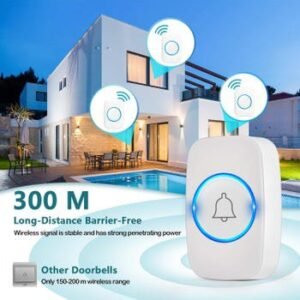 Timbre Inalámbrico Exterior Impermeable de 300 Metros.