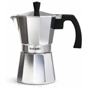 WECOOK! Paola Cafetera Italiana de Aluminio, Express, 3 Taza Café.