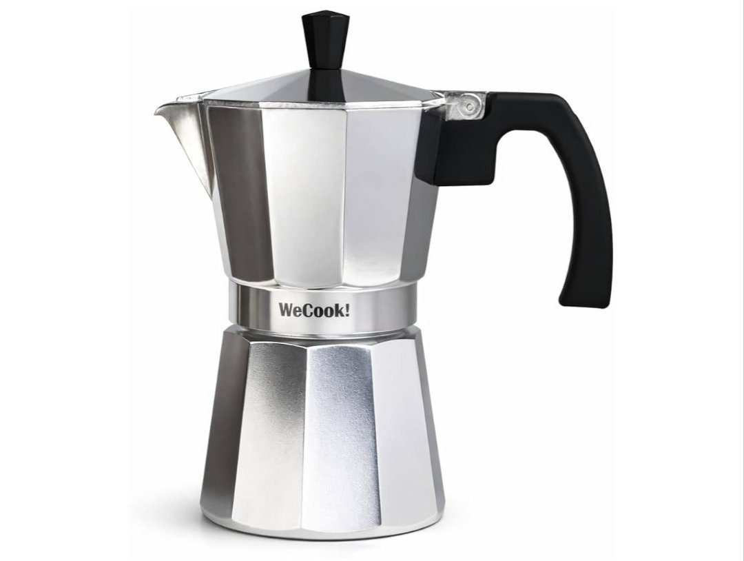 WECOOK! Paola Cafetera Italiana de Aluminio, Express, 3 Taza Café.
