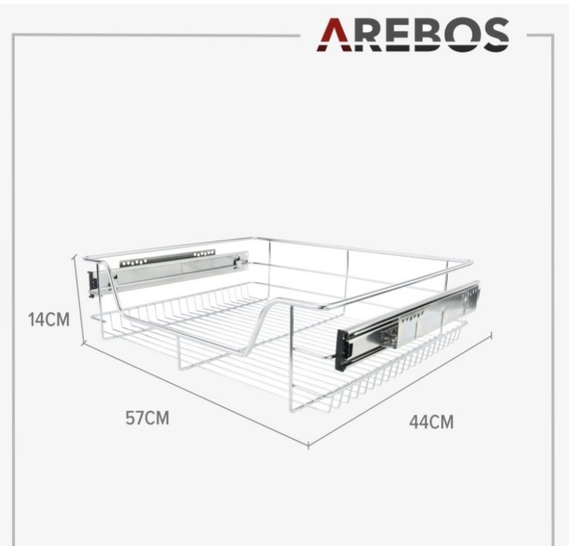 Arebos, Cajón telescópico 60cm