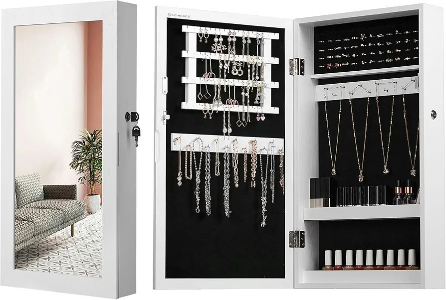 Armario Joyero de Pared - JBC51W - SONGMICS